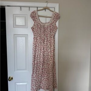 Christy Dawn Kelly Garnet Tulips Pink Floral Dress